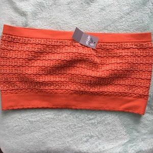 NWT Aerie Bandeau Bralette Orange Size L